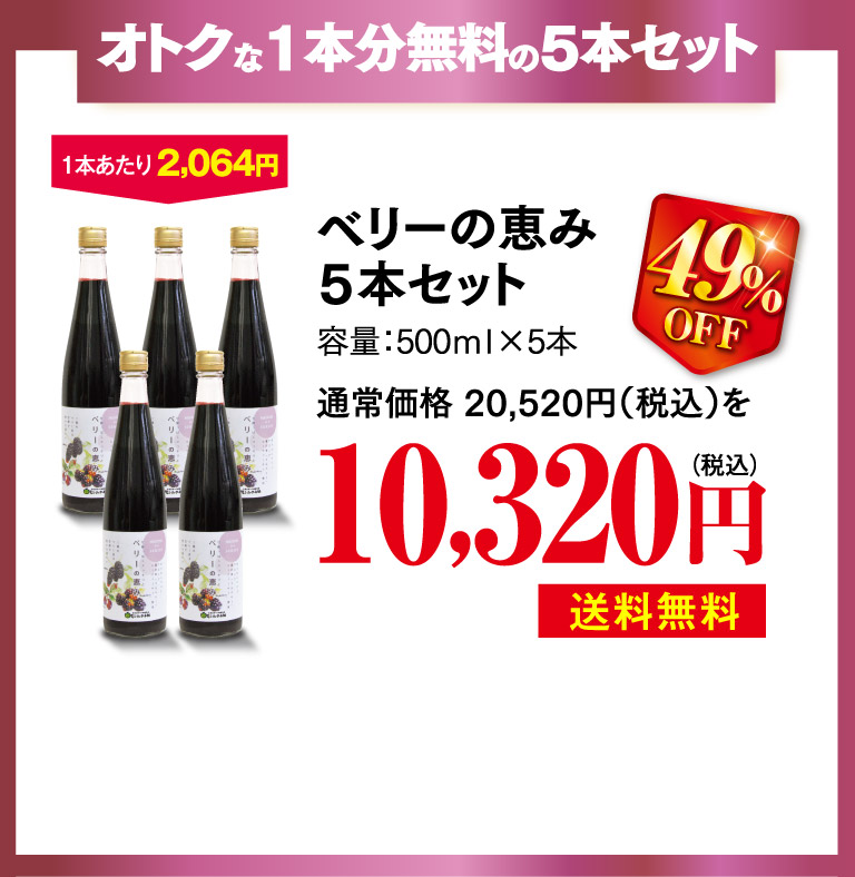 ベリーの恵み5本セットo