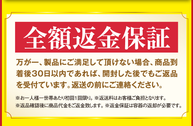 全額返金保証