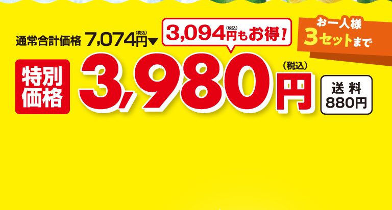 特別価格3,980円