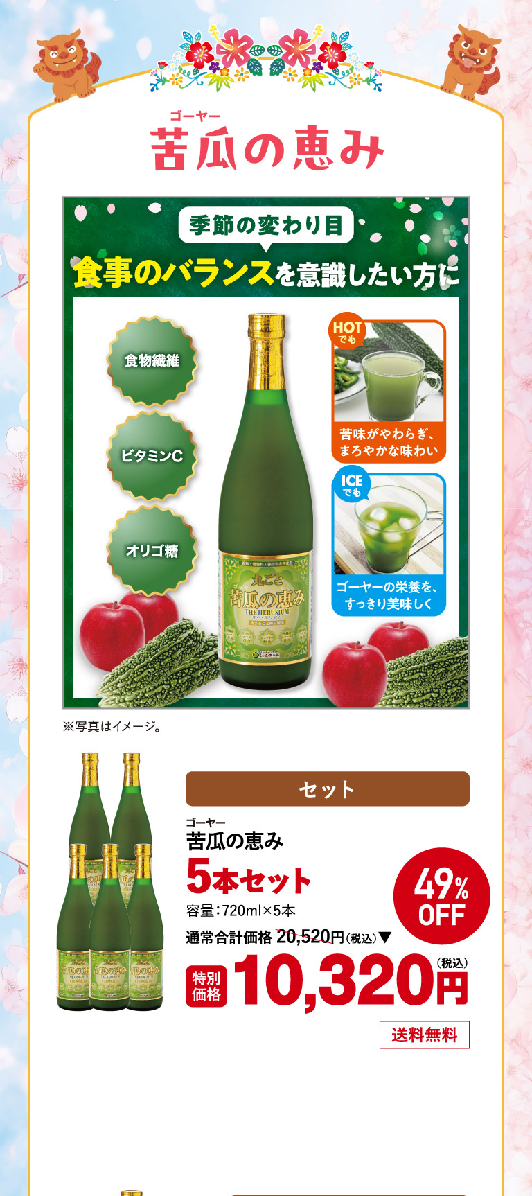 苦瓜の恵み5本セットo