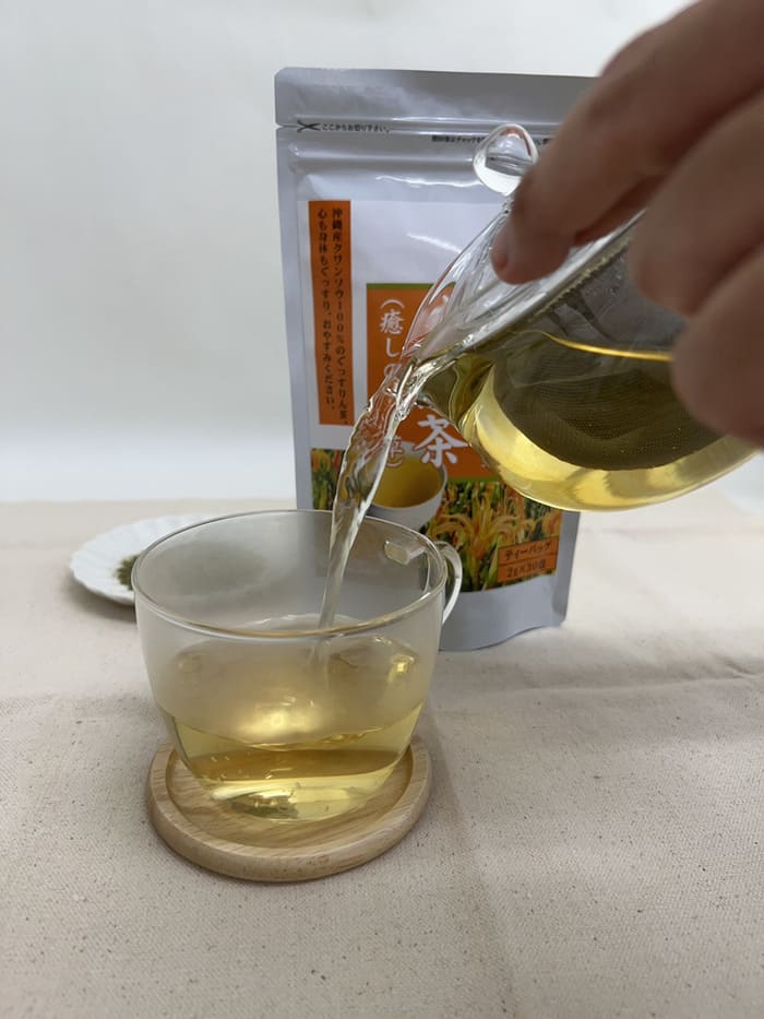 ぐっすりん茶を淹れる