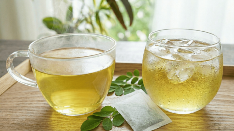 モリンガティーの飲み方を案内する画像