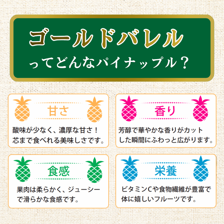 自社農園産!希少なパイン『ゴールドバレル』を数量限定で販売!メイン画像2