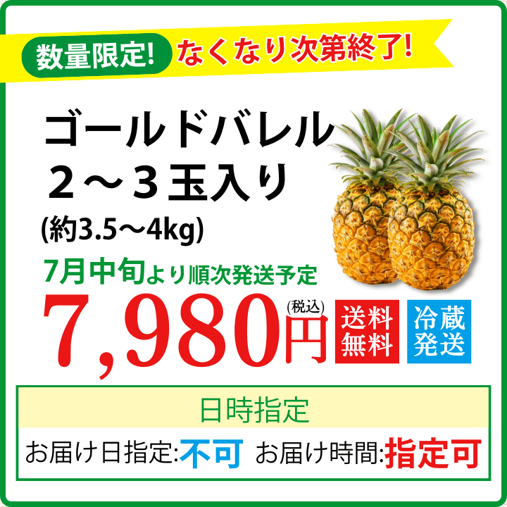 ゴールドバレル2~3玉入り(約3.5~4㎏)