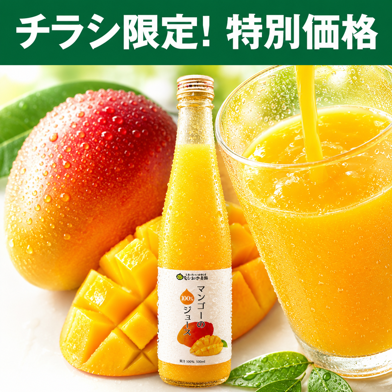 【特別価格】マンゴー100％ジュース 1本